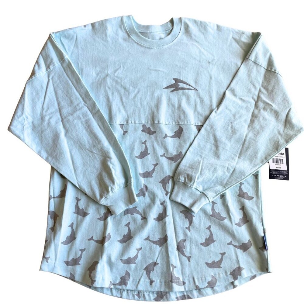 NEW SeaWorld Orlando Spirit Jersey Dolphin Blue Grey - Size‎ Medium